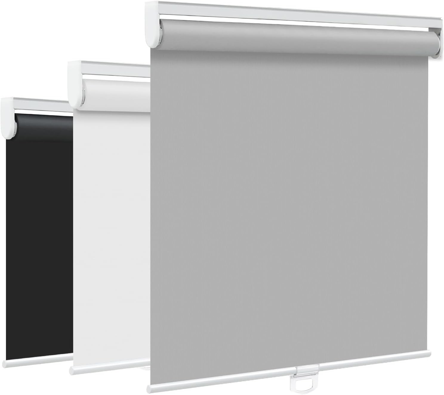 Modern 24″ x 72″ Grey Cordless Blackout Roller Shades