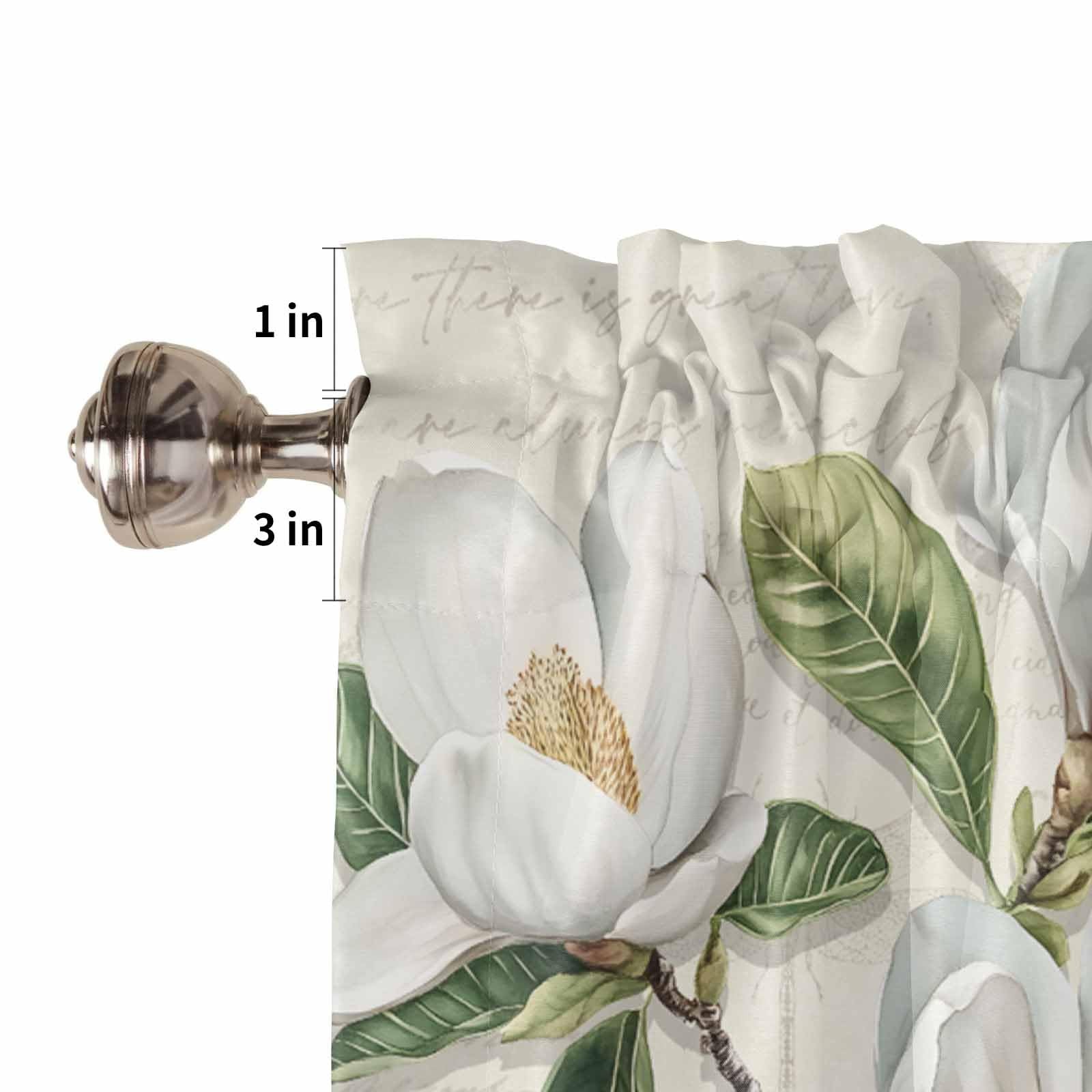 Flowers Valances for Windows Spring White Magnolia Vintage Postcard Window Tr…
