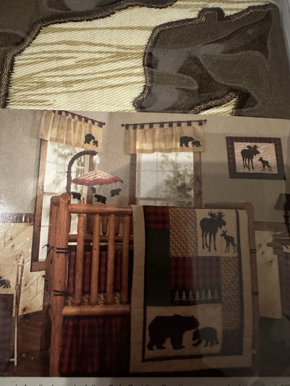 NEW Trend Lab Northwoods Bear 56×15 Window Valance Delightful, Fun, Cute