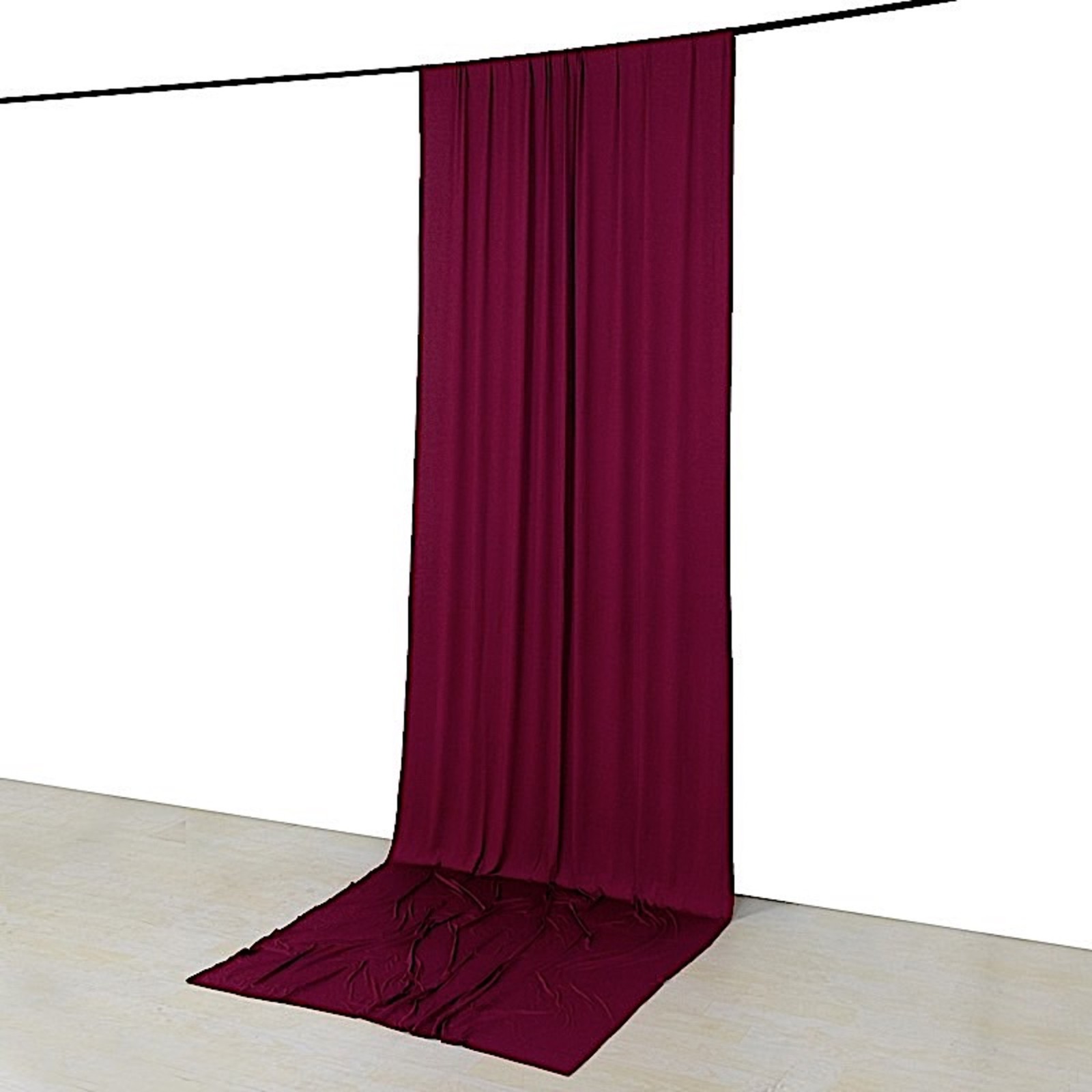 5 ft x 14 ft BURGUNDY 4-Way Stretch Spandex Divider Backdrop Curtai Wedding