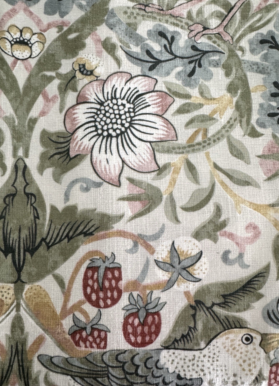 New Morris & C Window Curtains 2 Panels Darkening 37 x 96 Strawberry Thief Birds