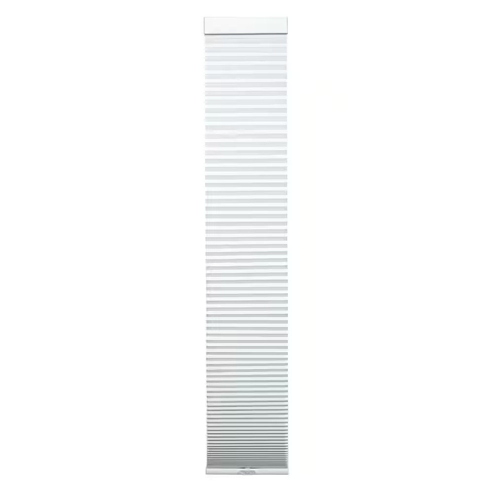 White Cordless Blackout Eco Polyester 9/16 In. Sidelight Single Cellular Shade –