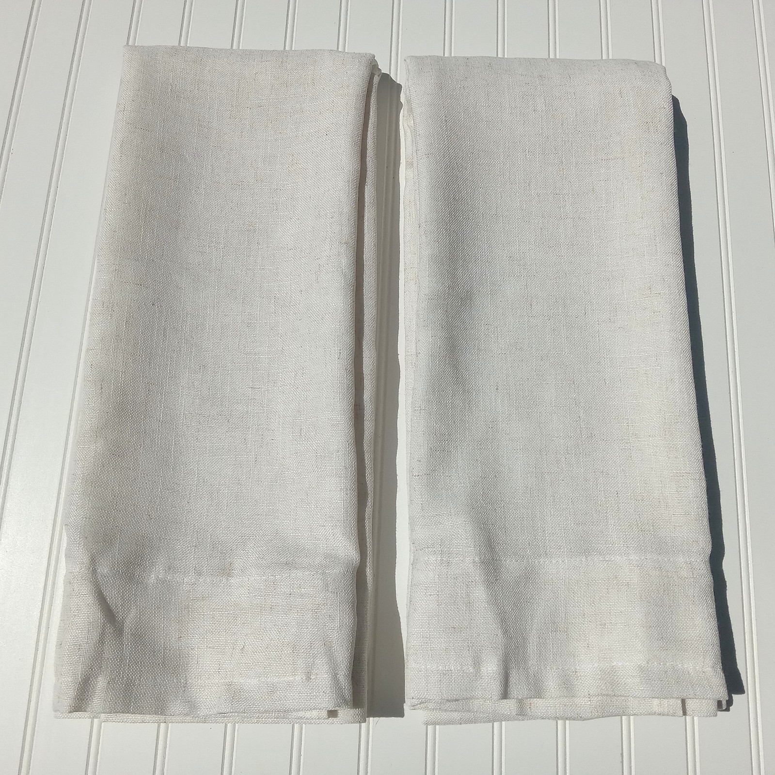 MIULEE Natural White Linen Curtains 52 x 90 Curtain Panels Drapes Semi Sheer NEW