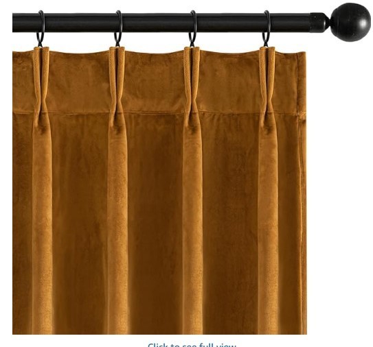 Luxury Velvet Blackout Curtains 40″ x 90″ Gold Brown Pleated LOT OF 10 PACKS!