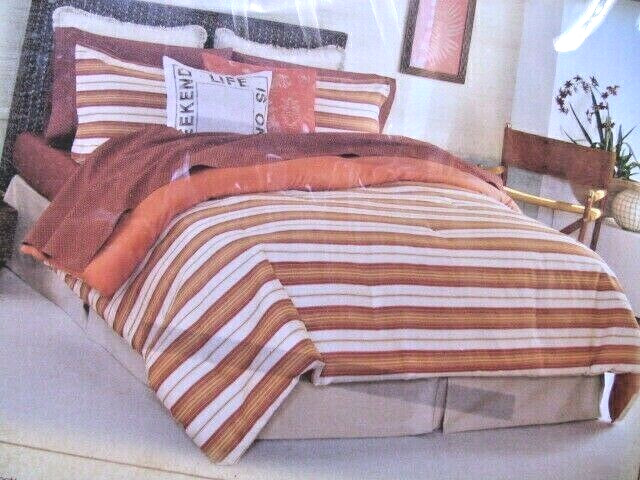 Tommy Bahama Designer Lined Valance # 048TB Belize Stripe 86 x 15″ NEW Unused