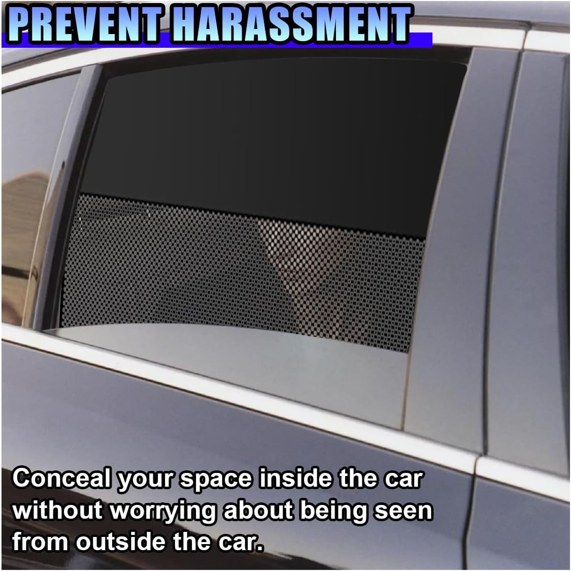 Car Window Shades, Magnetic Side Window Sun Shade Curtain, Half Blackout & Ha…