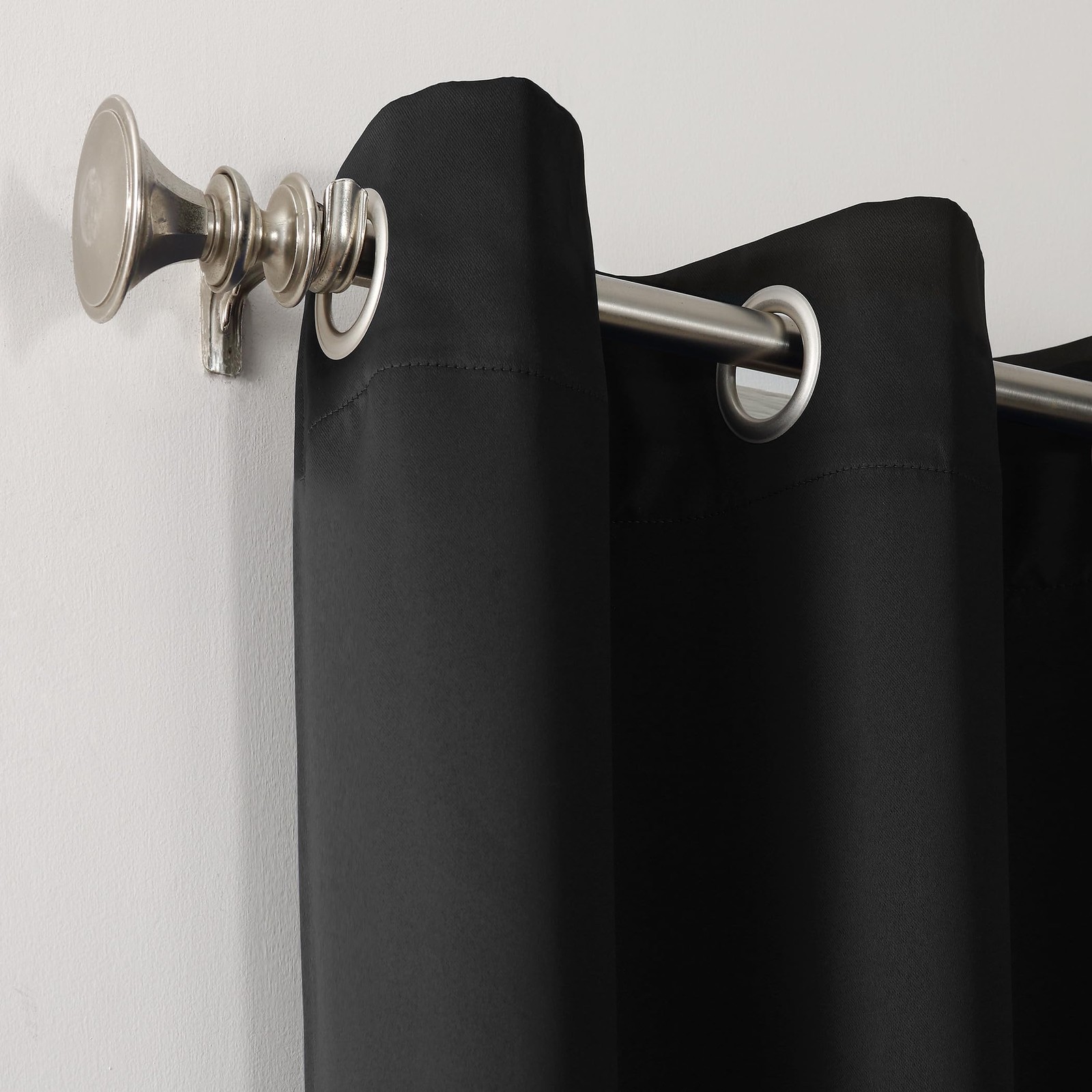 Blackout Curtain Panel Energy Saving Thermal Noise Reduce 40×63 Black