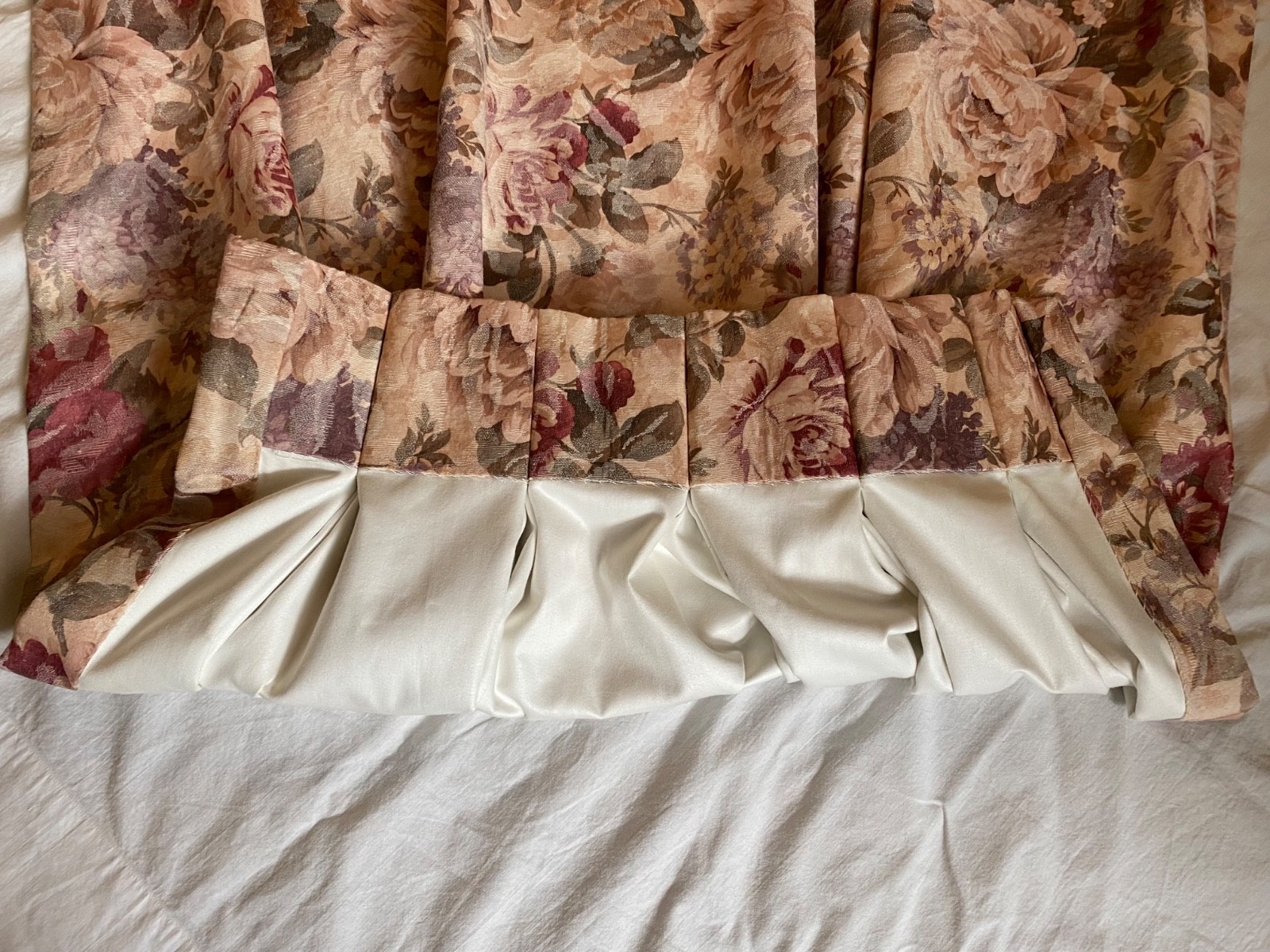 Pair Custom Floral Drapes (3 Pair Available) Lined Croscill Cotswold(?) 21 x 88