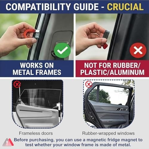 Car Window Shades for Side Windows, 4 Pack, Cooling & Reflective Silver-4PCS