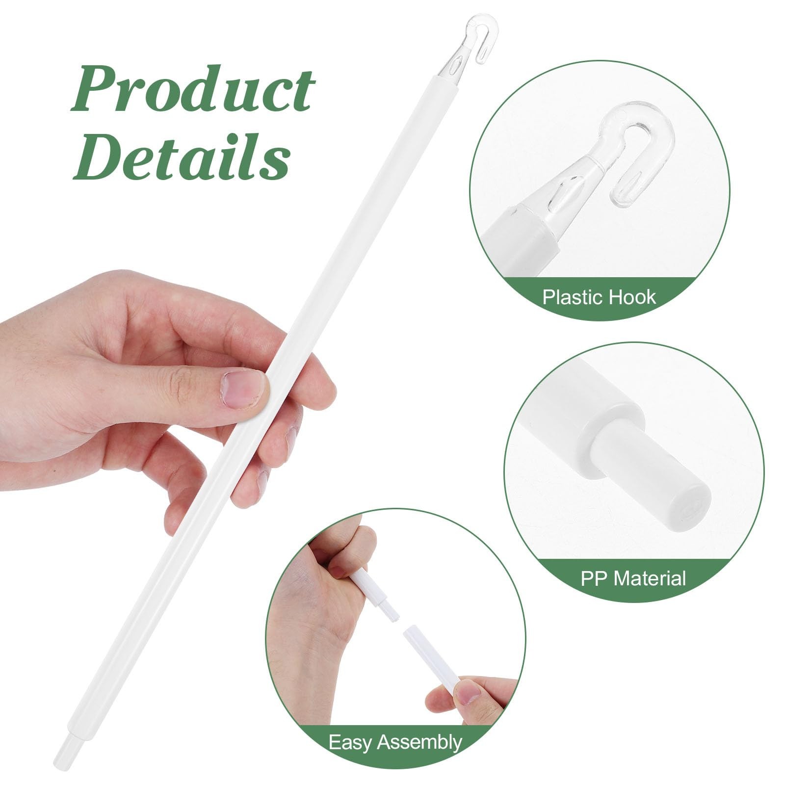 Blind Wand 2 Pcs Window Blinds Rods with Hook Detachable Blind Wands Vertical…