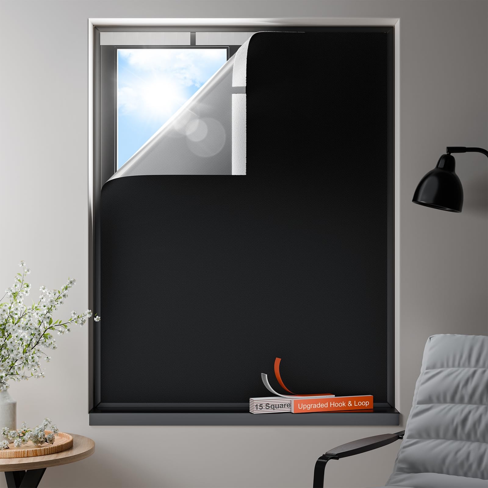 100% Blackout Curtains, Portable No Drill Window Shades, DIY Blackout Window …