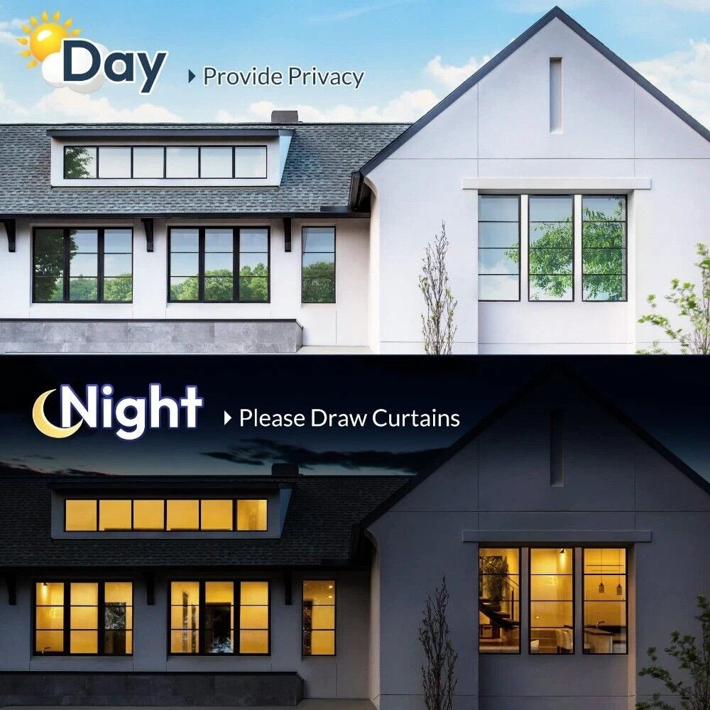 One Way Mirror Privacy Window Film PVC/PET Heat UV Reflective Tint For Home