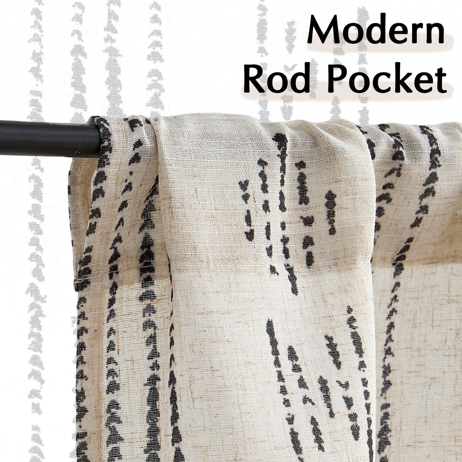Boho Kitchen Linen Tier Curtains 30 Inch Bohemian Cafe Curtains Farmhouse Nat…