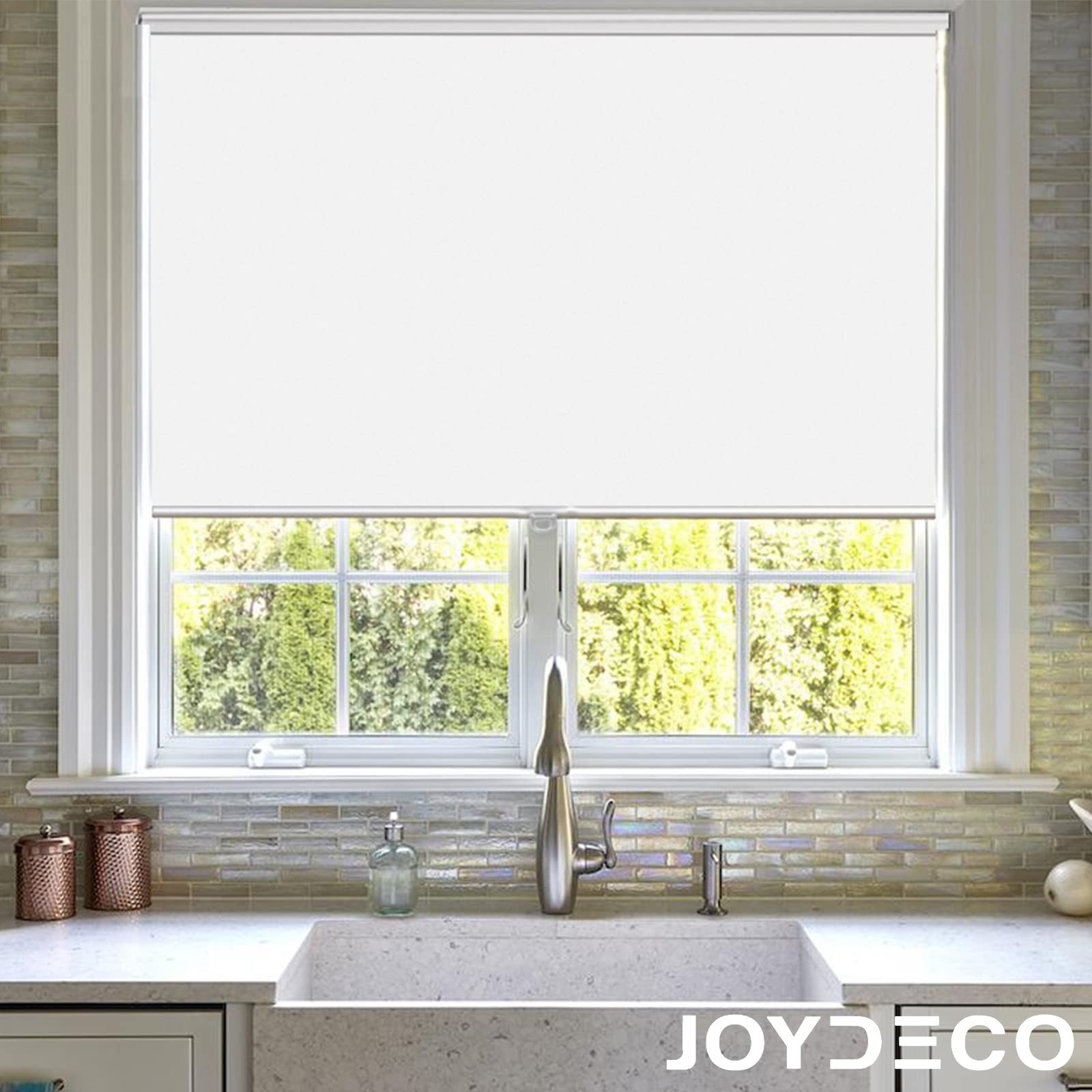 Joydeco Cordless Roller Shades Blackout Blinds For Windows Room Darkening