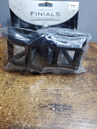 CAMBRIA PREMIER COMPLETE SQUARE BIRDCAGE FINIALS MATTE BROWN 2PCS 341268 NEW