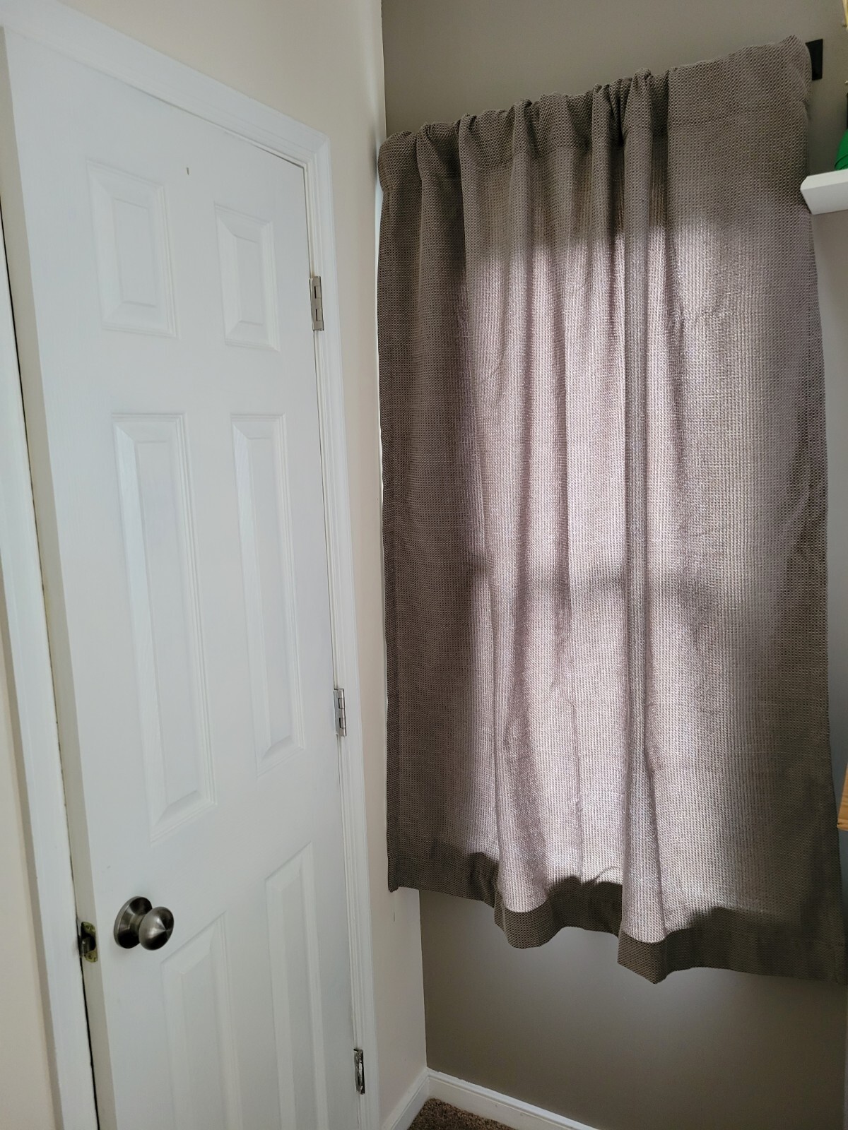 Set of Two Window Curtain Panels JC Penney Rectangle Design Taupe