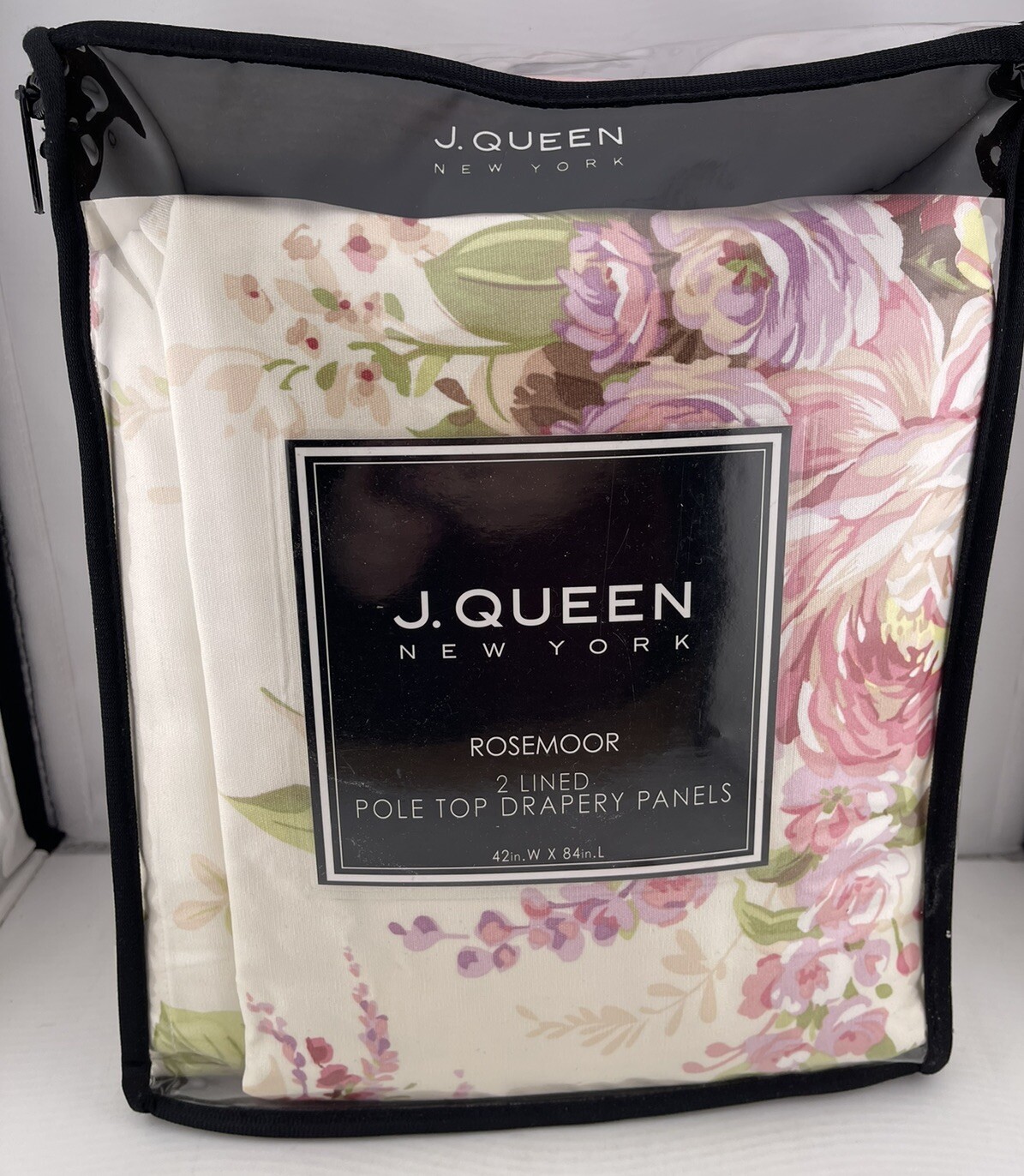 J. Queen New York ~ 2 Lined Pole Top Drapery Panels 42”X84” – ROSEMOOR