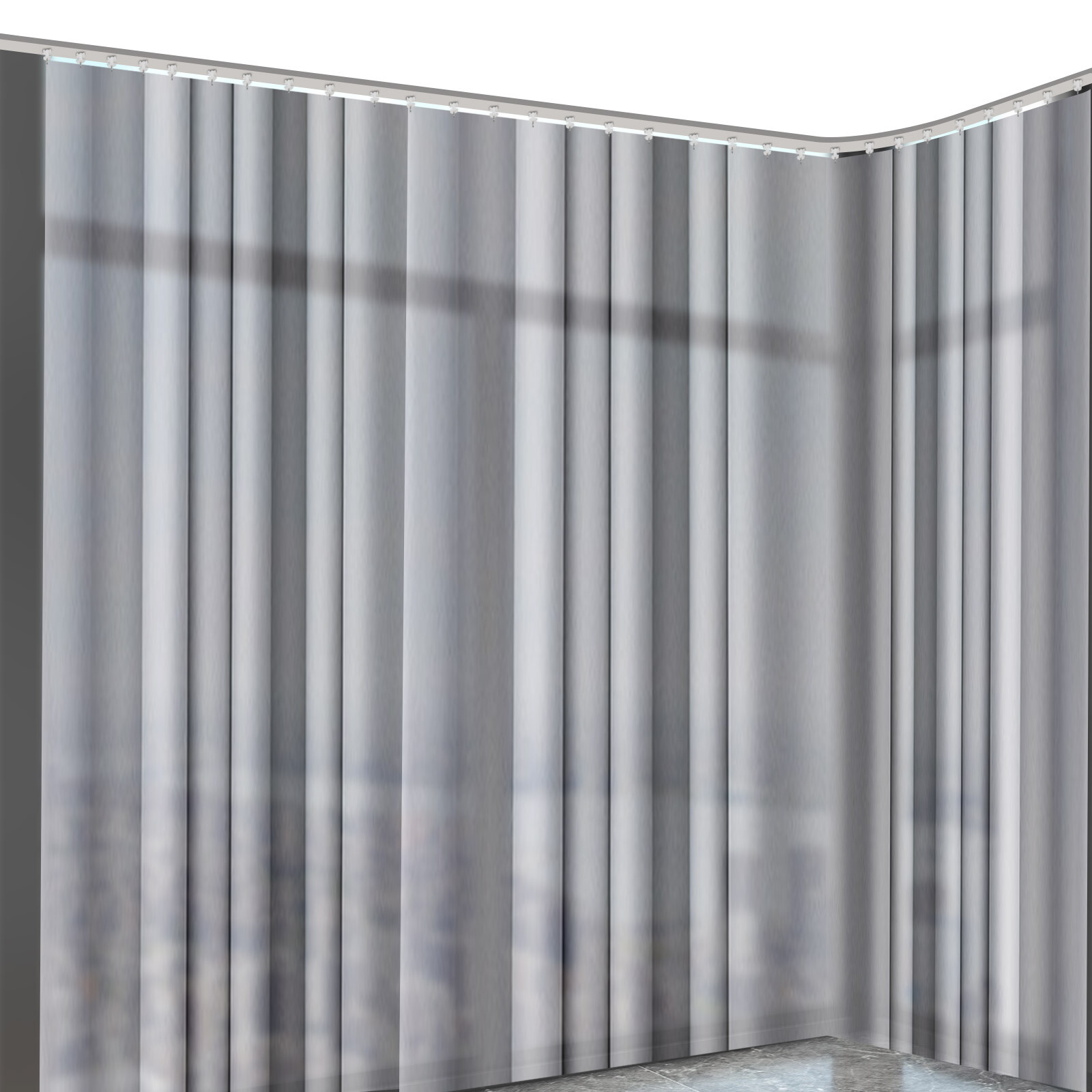 9-12ft Heavy Duty Curtain Track Rail Set Ceiling or Wall Mounting Room Divider