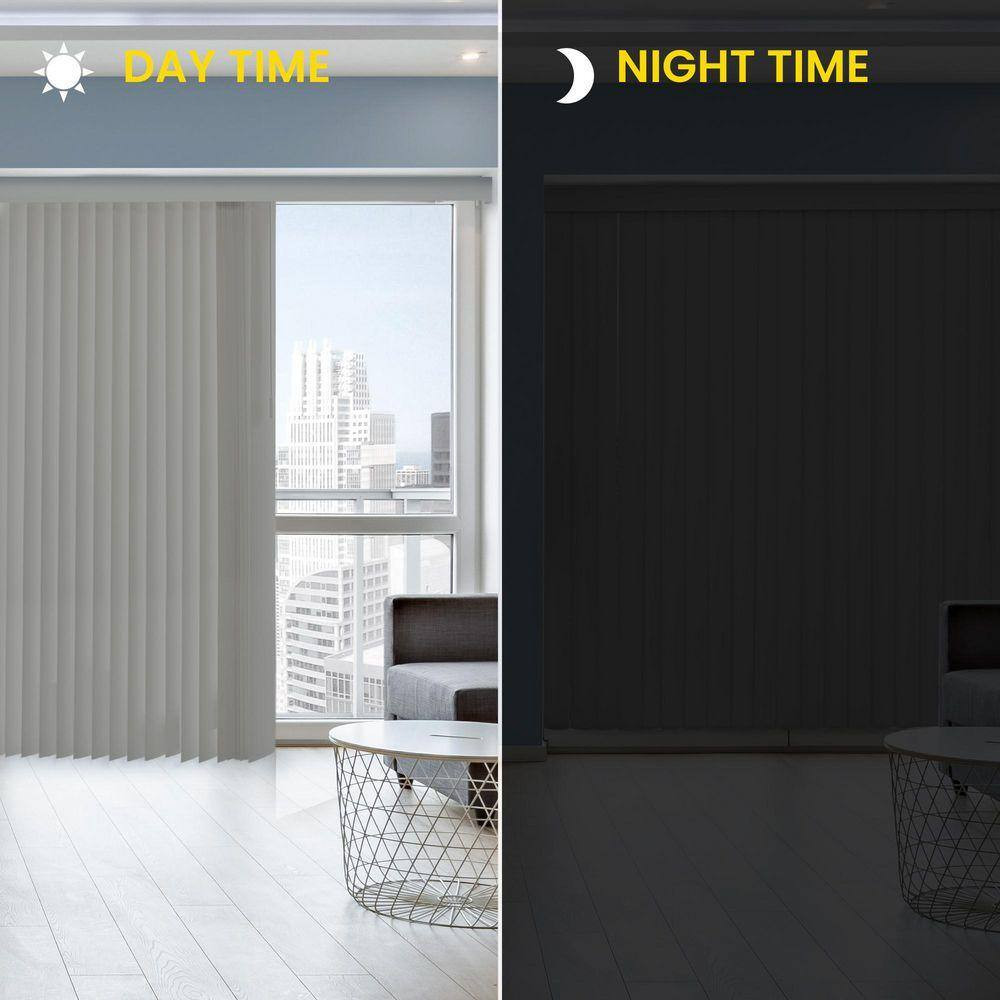 Ocean Gray Cordless PVC Vertical Blinds, 78″W X 84″H