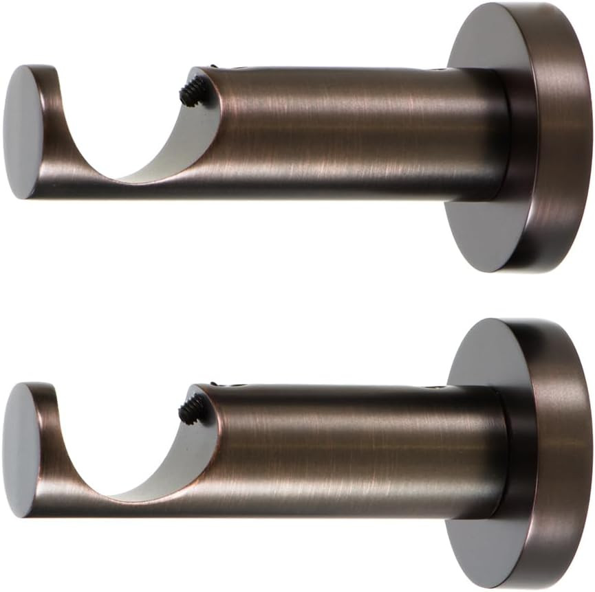 Ceiling or Wall Mount Curtain Rod Brackets Holders for Curtain Rods of 7/8 and 1