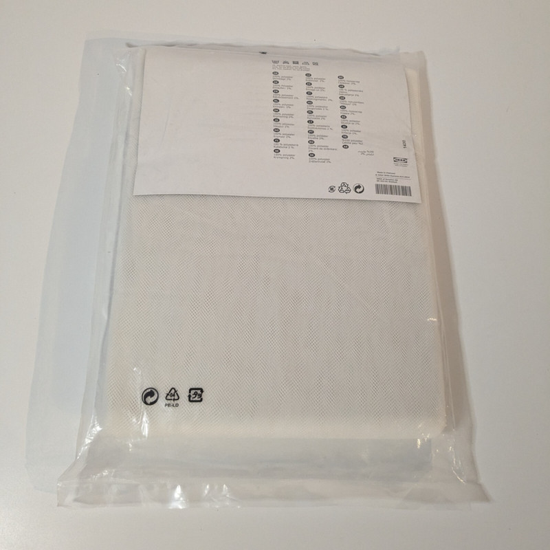Ikea LILL Curtain Sheer 2 Panels 98″ X 110″, White New, 901.119.80, 12413, Poly