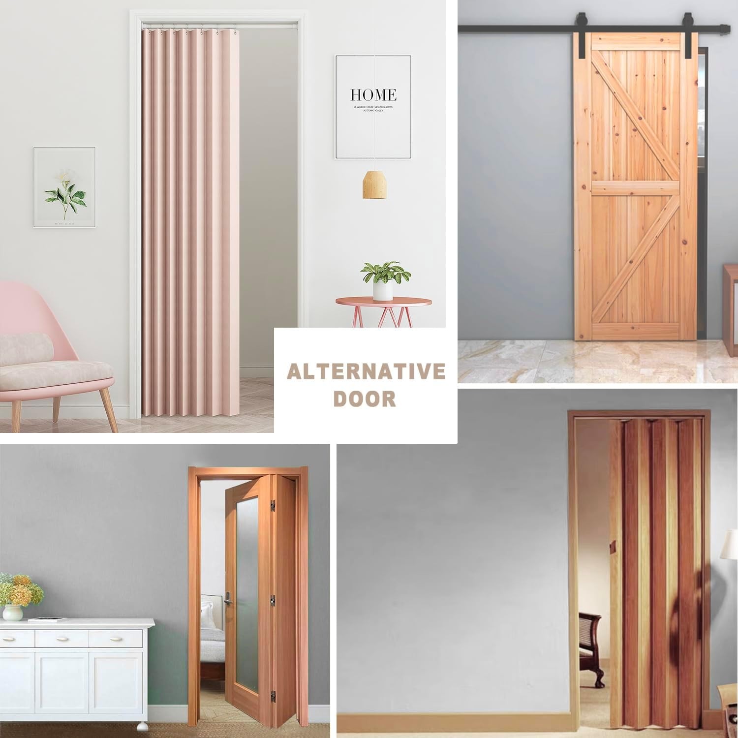 80-inch long room divider curtain, width 52 cm × length 78 cm, pink.