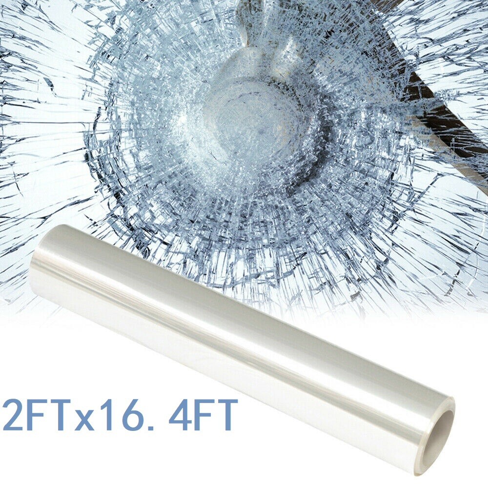 4Mil 8Mil Clear Security Window Film Shatterproof Glass Protection 24in x 16.4ft