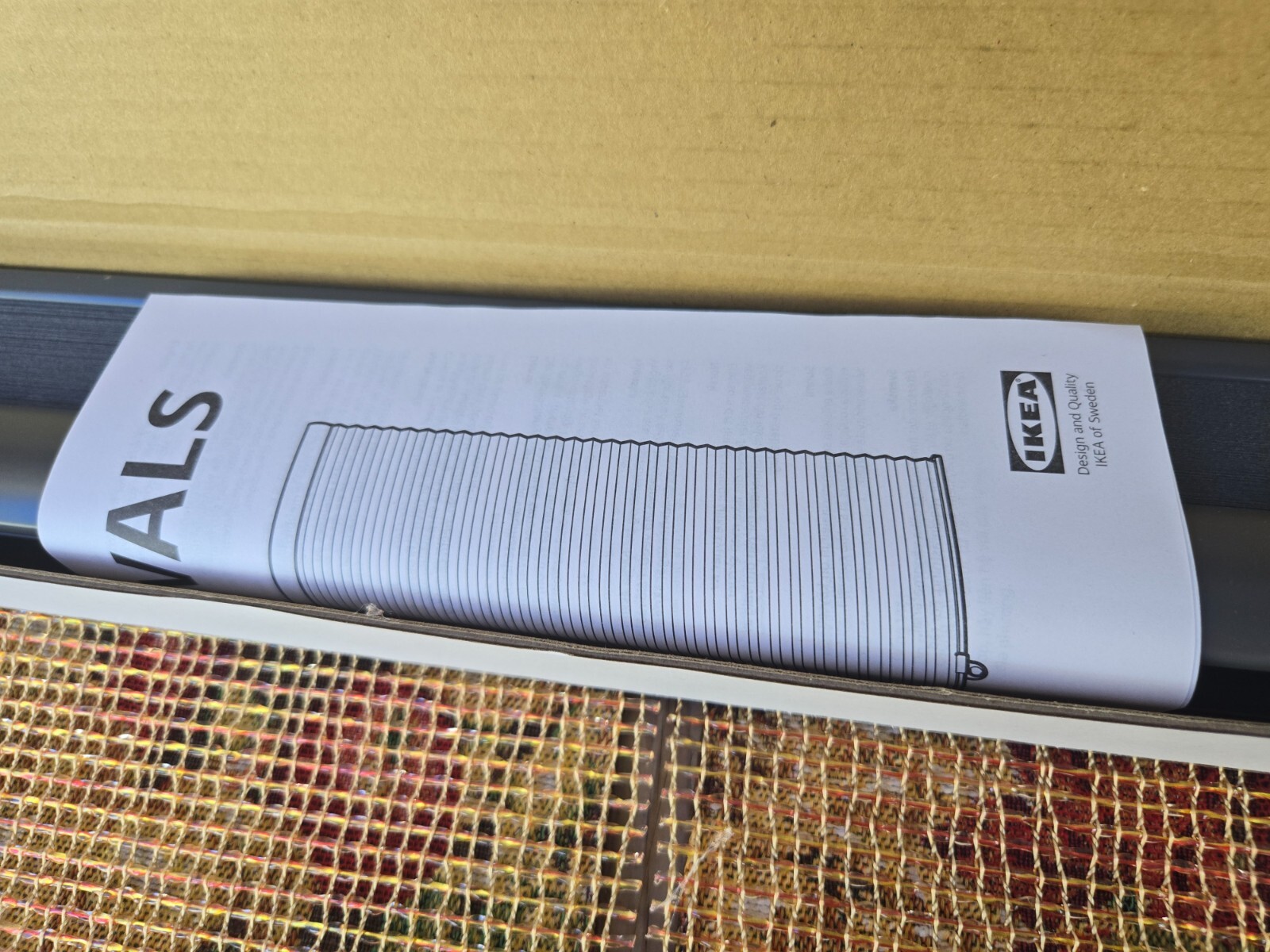 IKEA HOPPVALS 23″ X 64″ Grey Polyester Window Shade Blinds NEW