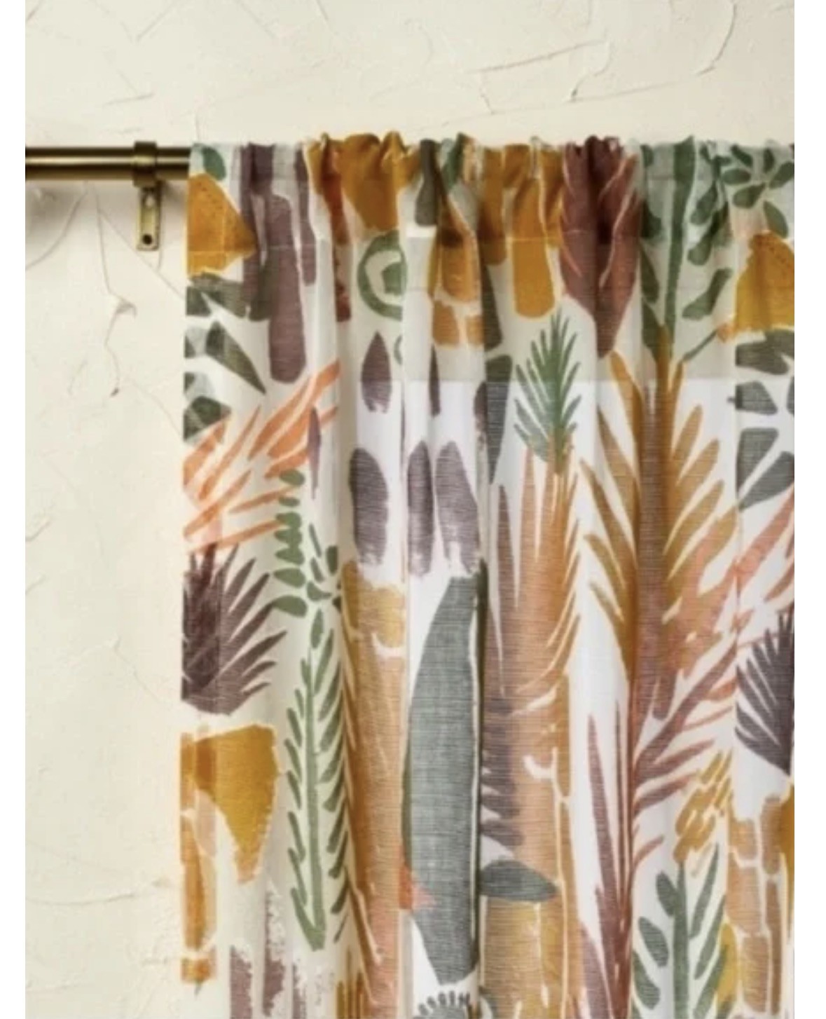 Opalhouse Jungalow Burnout Sheer Tropical Patterned Curtain 54 X 84 -Set of 2