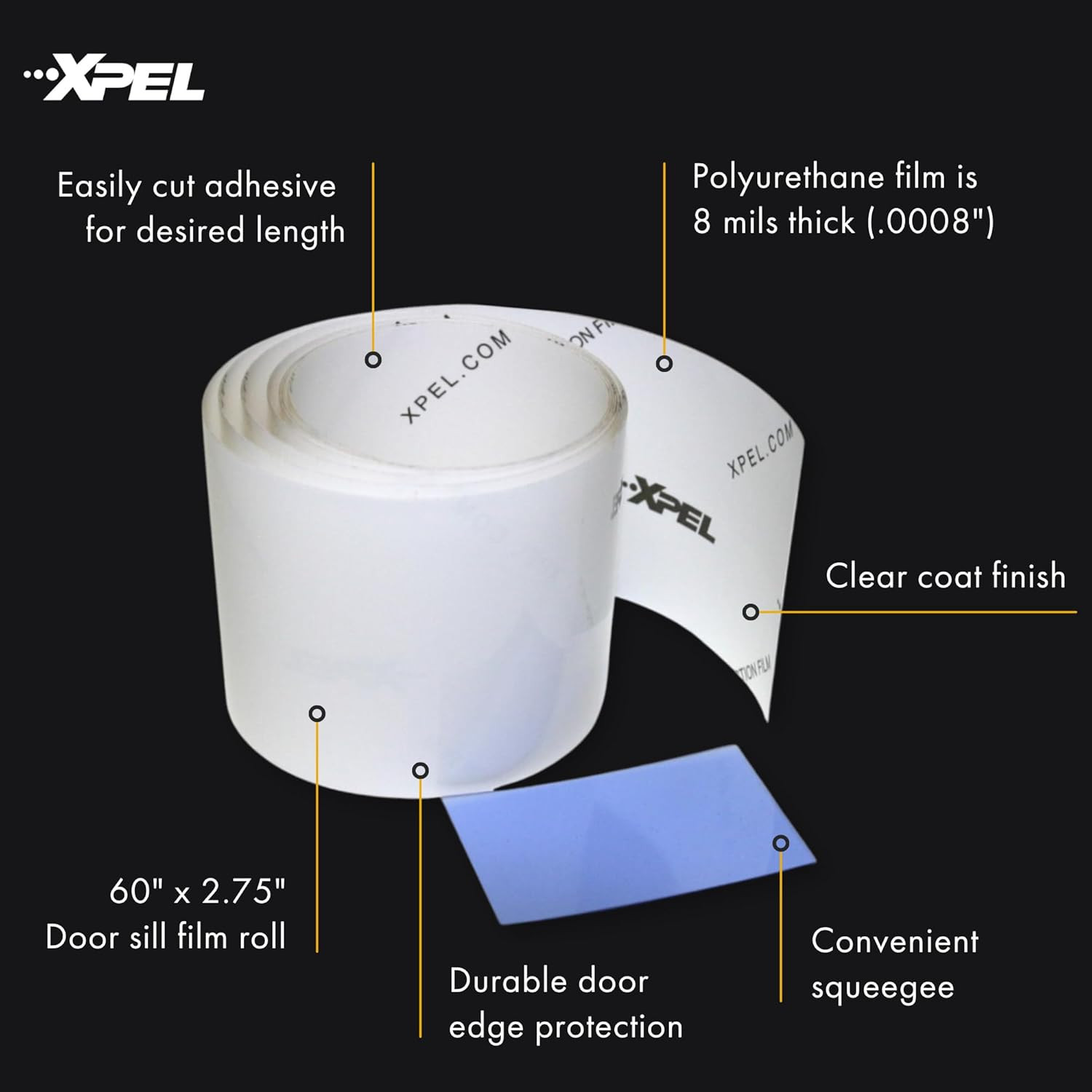 Clear Universal Door Sill Guard – 60″ X 2.75″ – Ultimate Protection for Car or T