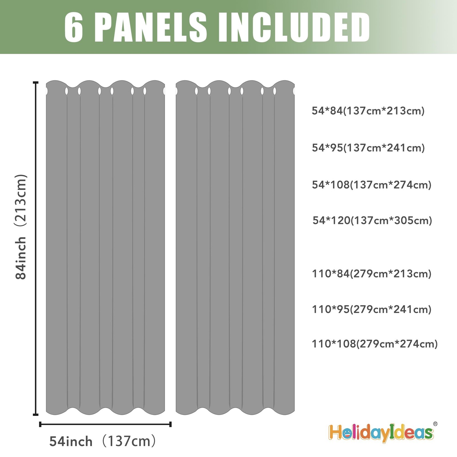 Outdoor Curtains for Patio Waterproof, 6 Panels – 54×84 Inches – Weatherproof…