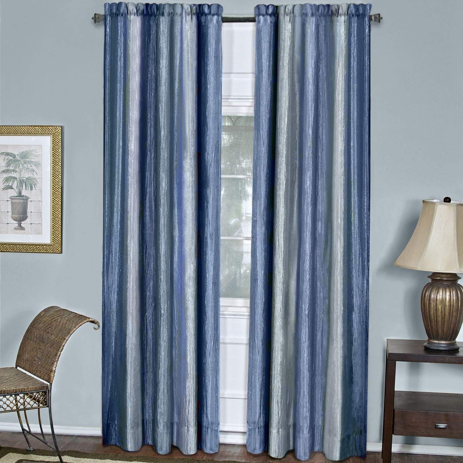 Ombre Panel Light Filtering Semi-Sheer Window Curtain – 63 Inch Length, 50 In…