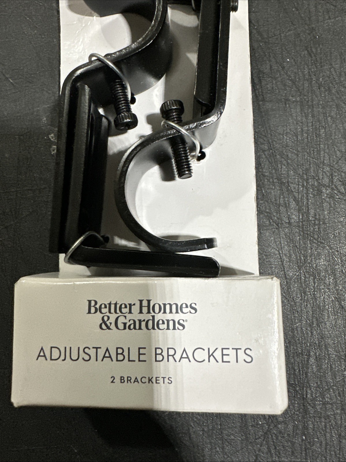 Better Homes Garden Matte Black Adjustable Brackets Fits Rods 3/4 To 1” New(42)