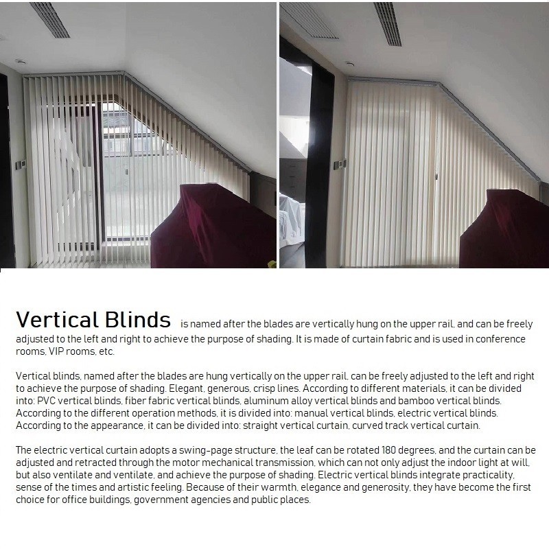 Irregular Vertical Blinds Trapezoid Vertical Slat Shade Customize KARLLEO-250708