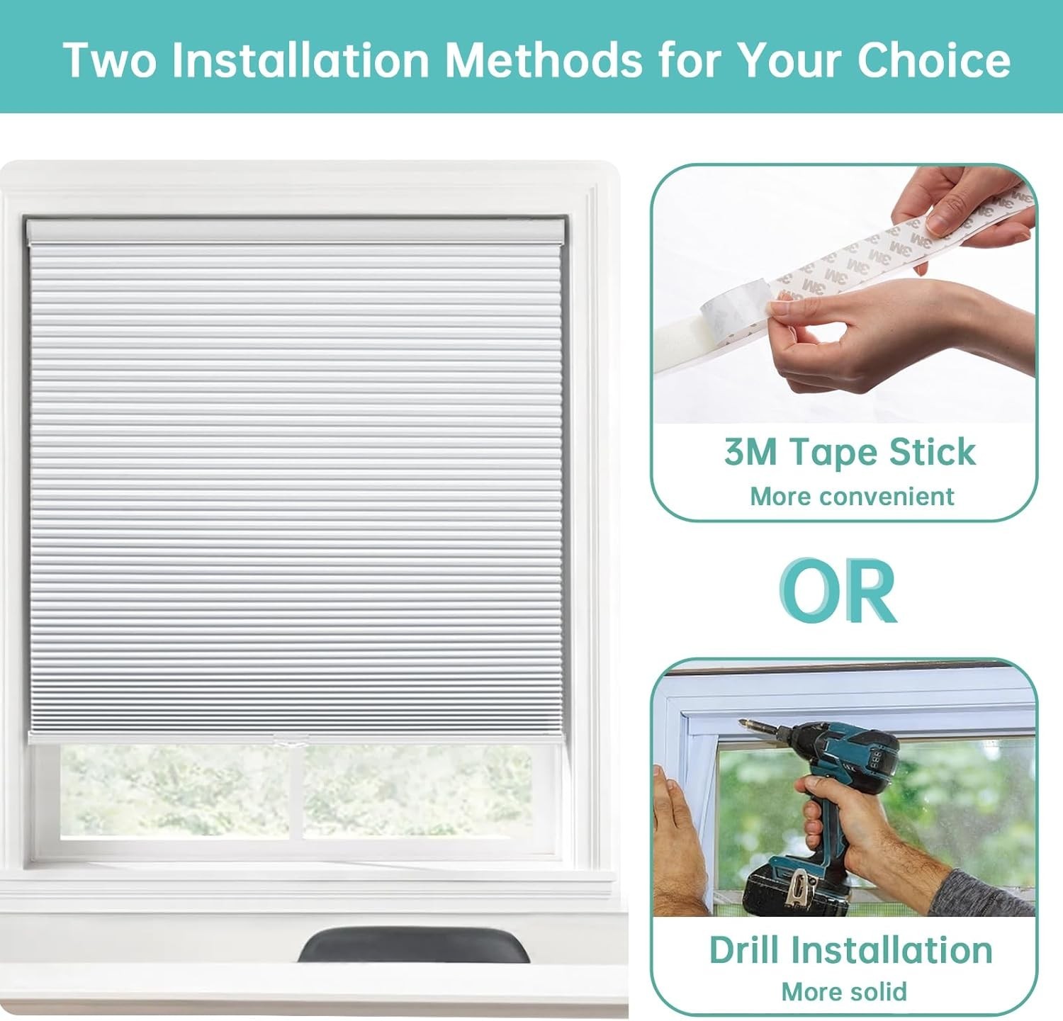 Blackout Cordless Cellular Shades for Windows,Honeycomb Blinds with Thermal I…