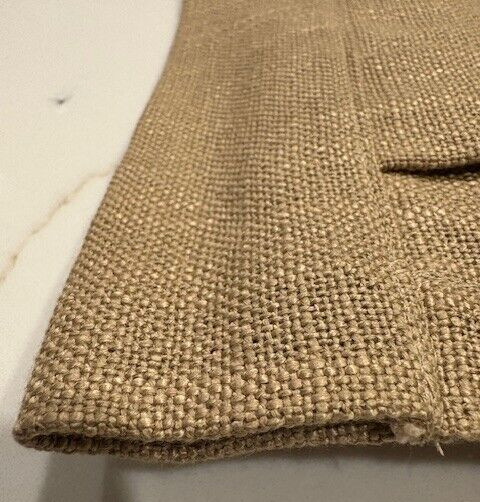 Custom Tab Top Lined Tan Valance with Buttons 108.75 in x 17 in