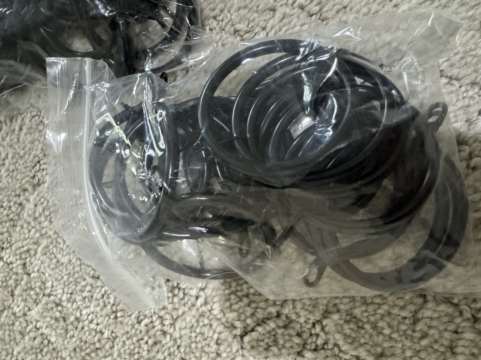 189 Black Drapery Rings With Clips