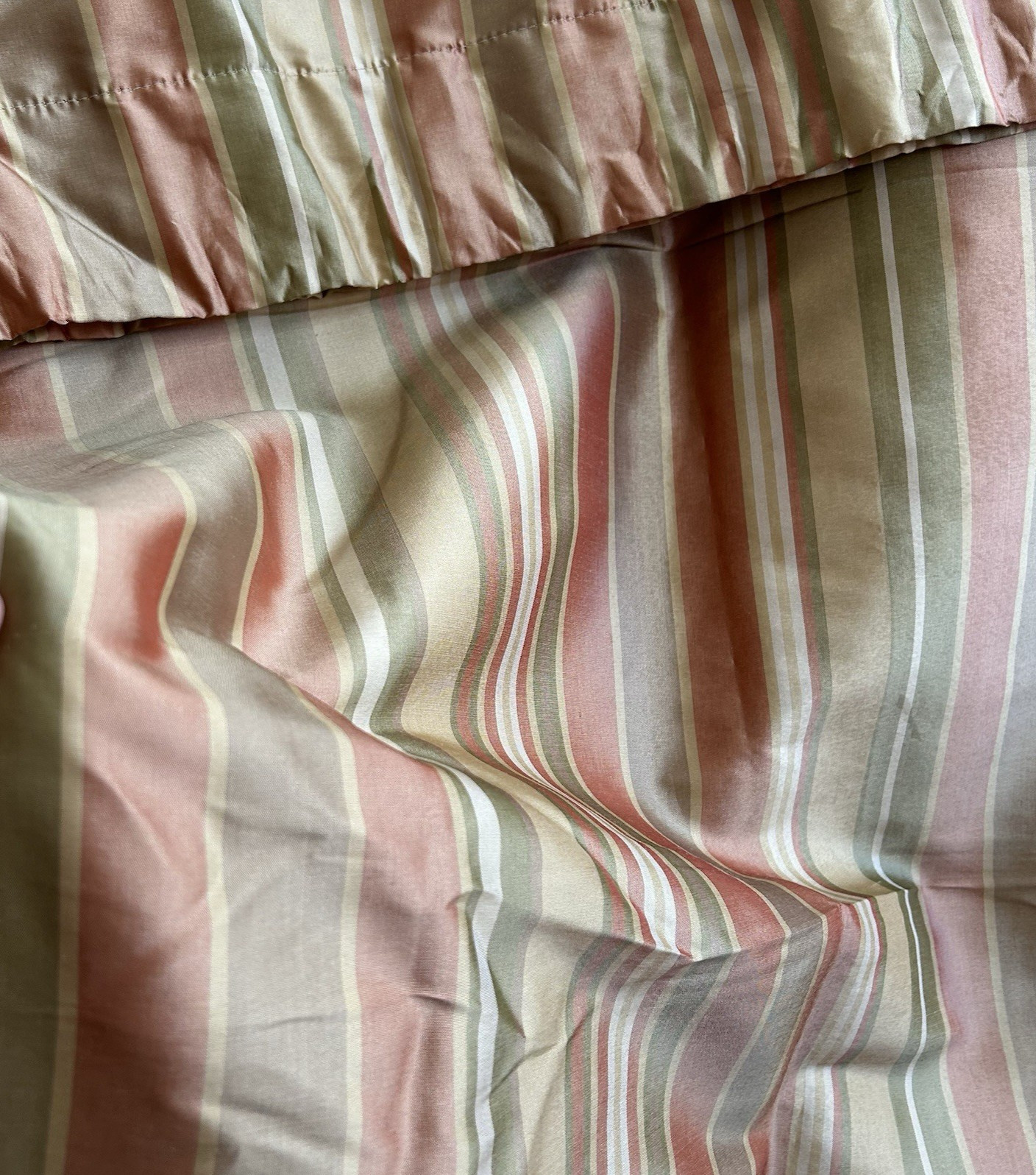 Pottery Barn Silk Drapery Panels Curtain Striped Multi Color Lined 50X84 3 Avail