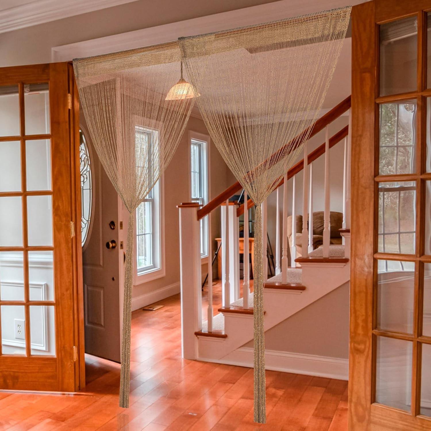 2 Pack Door Bead String Curtain Room Divider Decor Beaded Curtains for Doorway