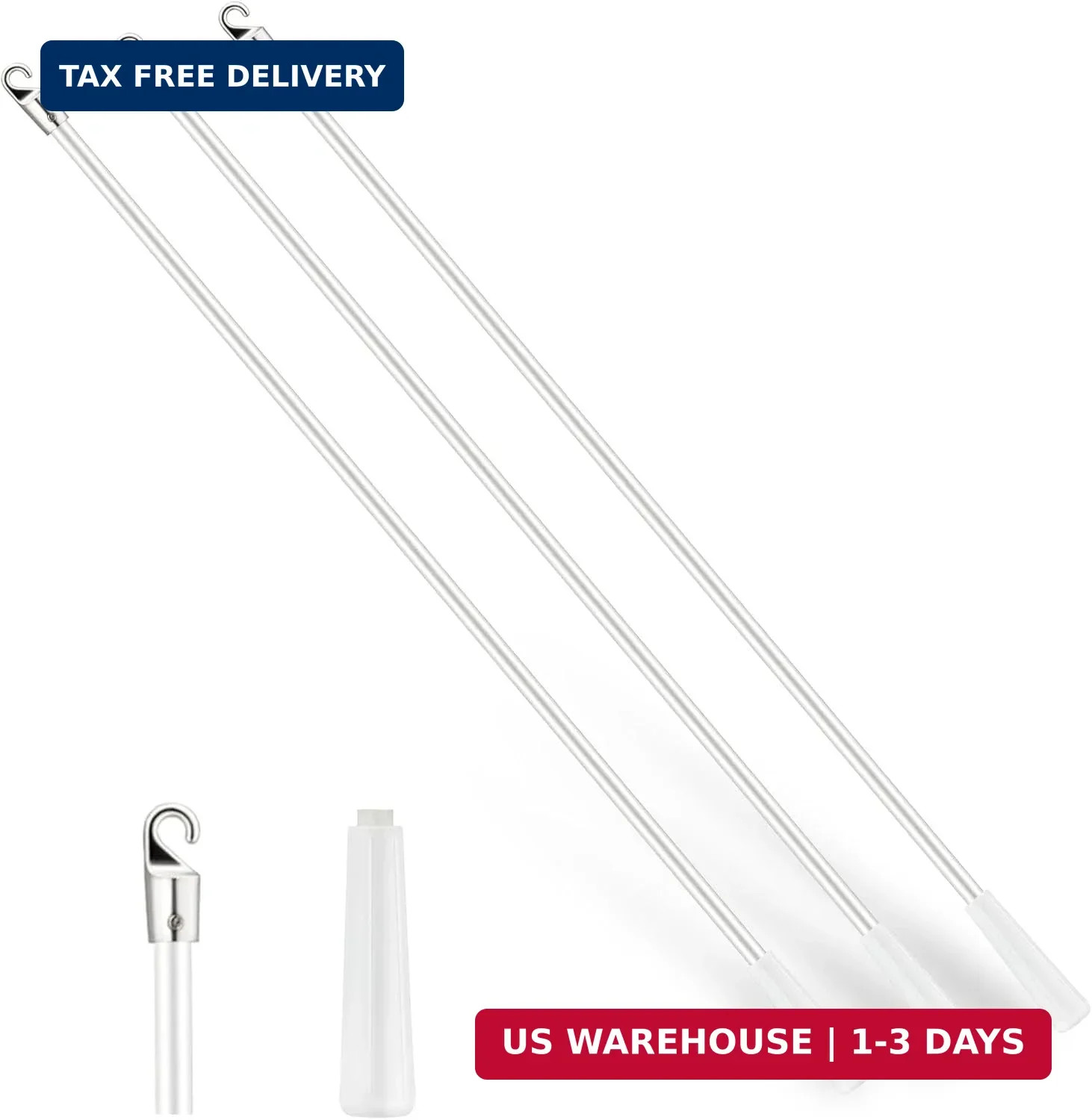 Blind Replacement Wand With Hook – Extension Curtain Pull Fiberglass Wand for Bl