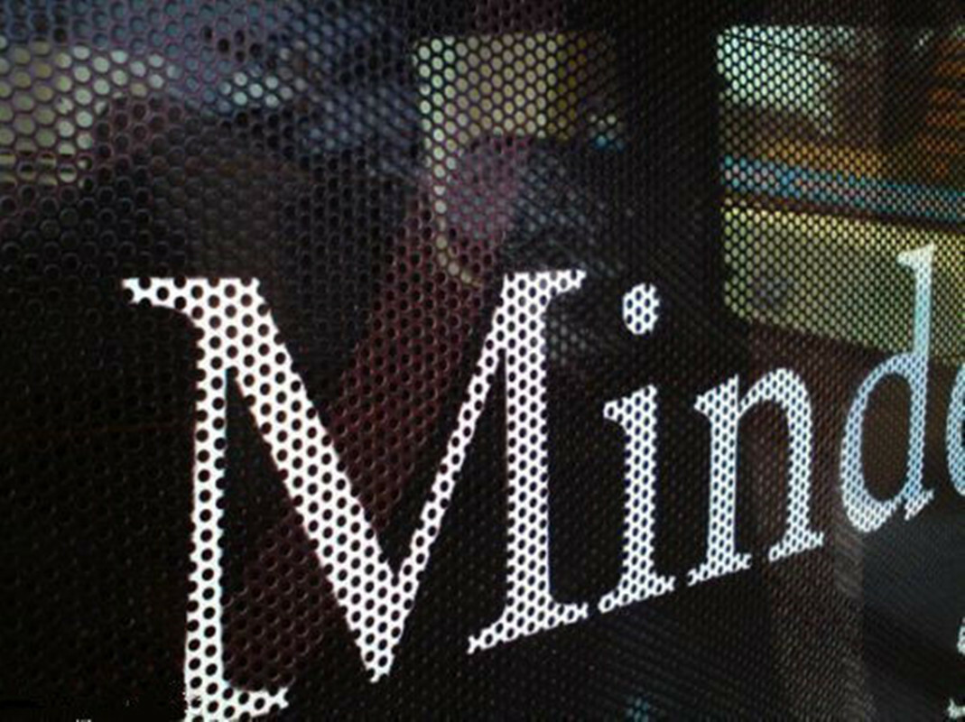 Black Perforated One Way Vision Window Film Print Media Vinyl Glass Sticker