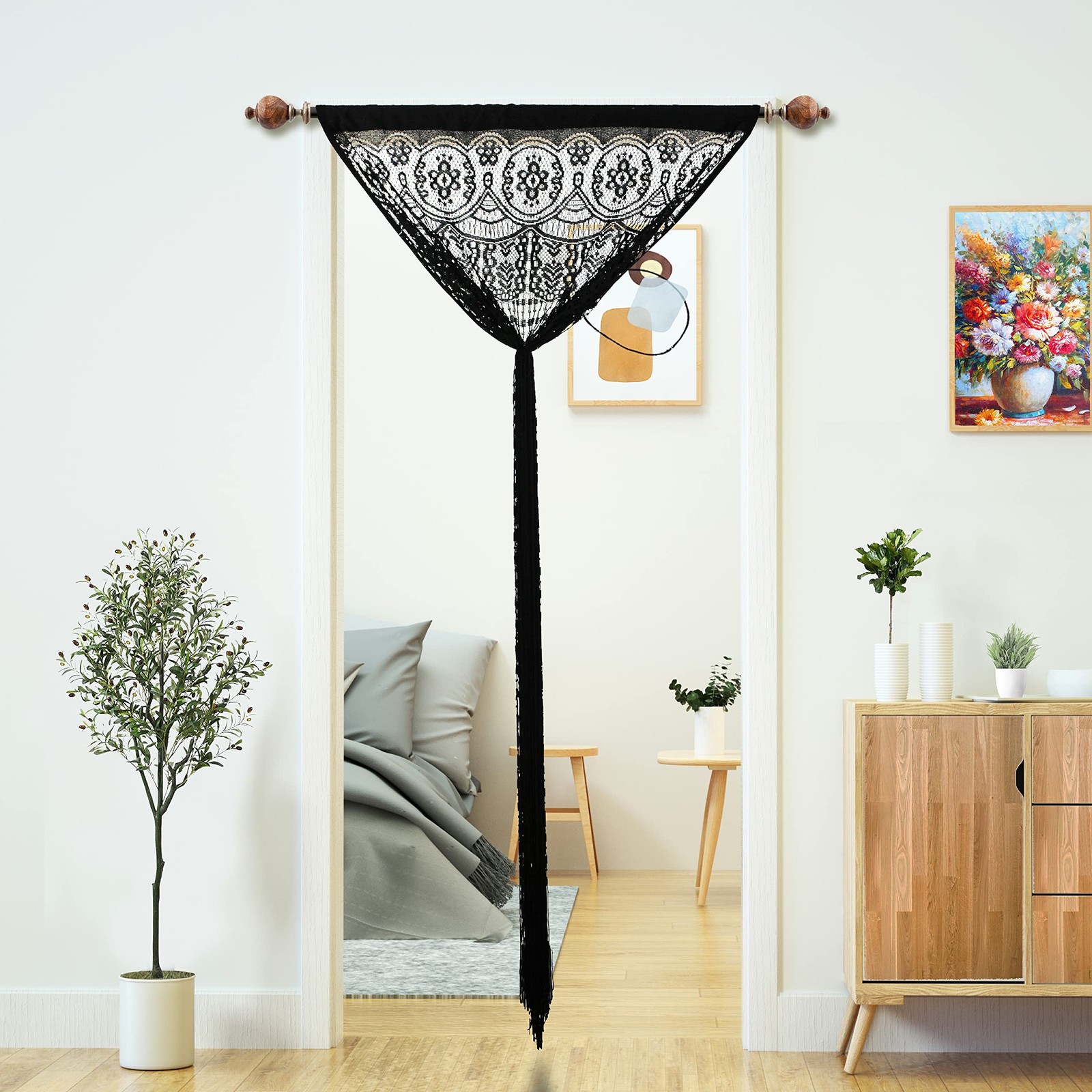 Macrame Lace Door String Curtain for Doorways,Room Divider Doorway Hippie Win…