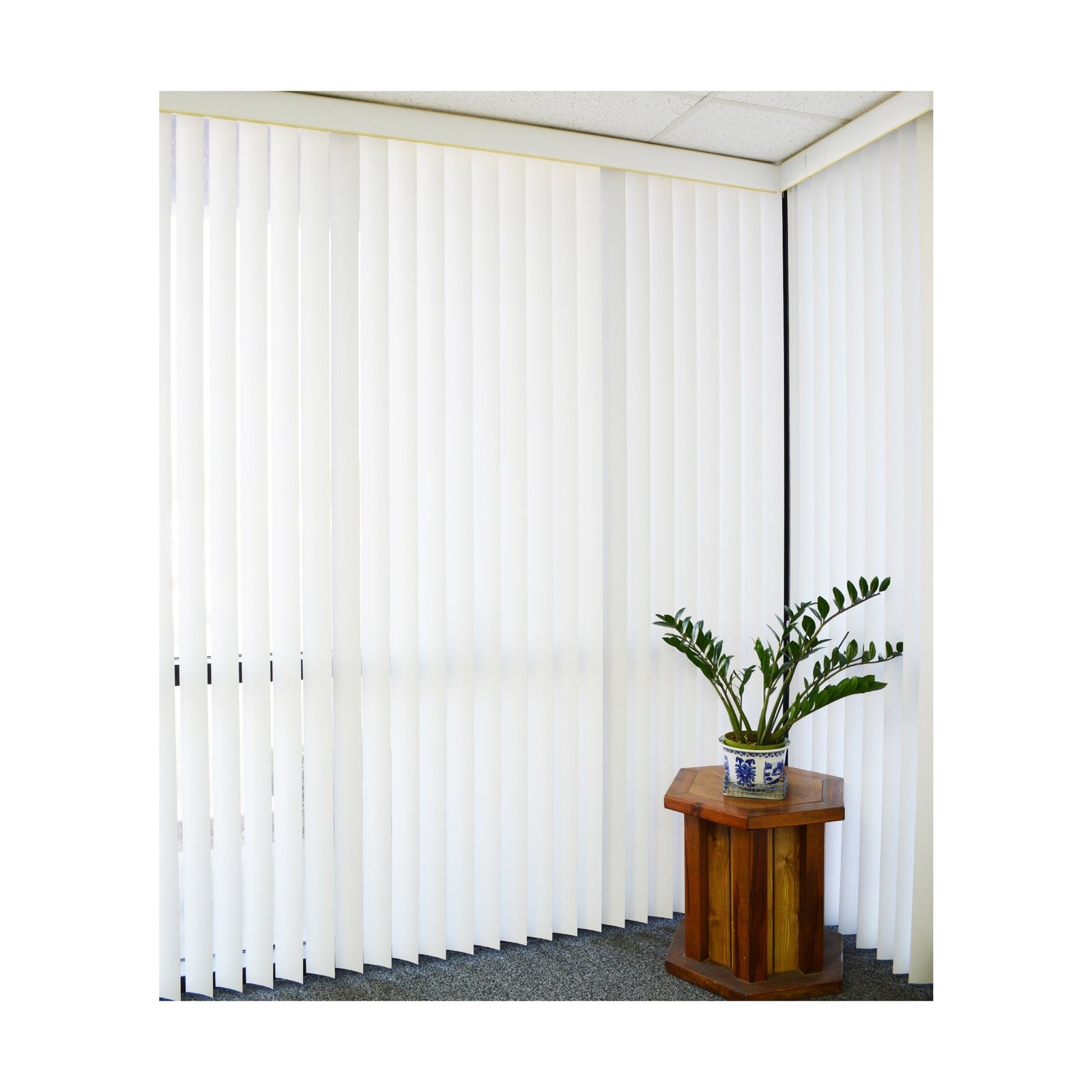 DALIX PVC Vertical Blind Replacement Slats Curved Smooth White 70.5 x 3.5 (20…