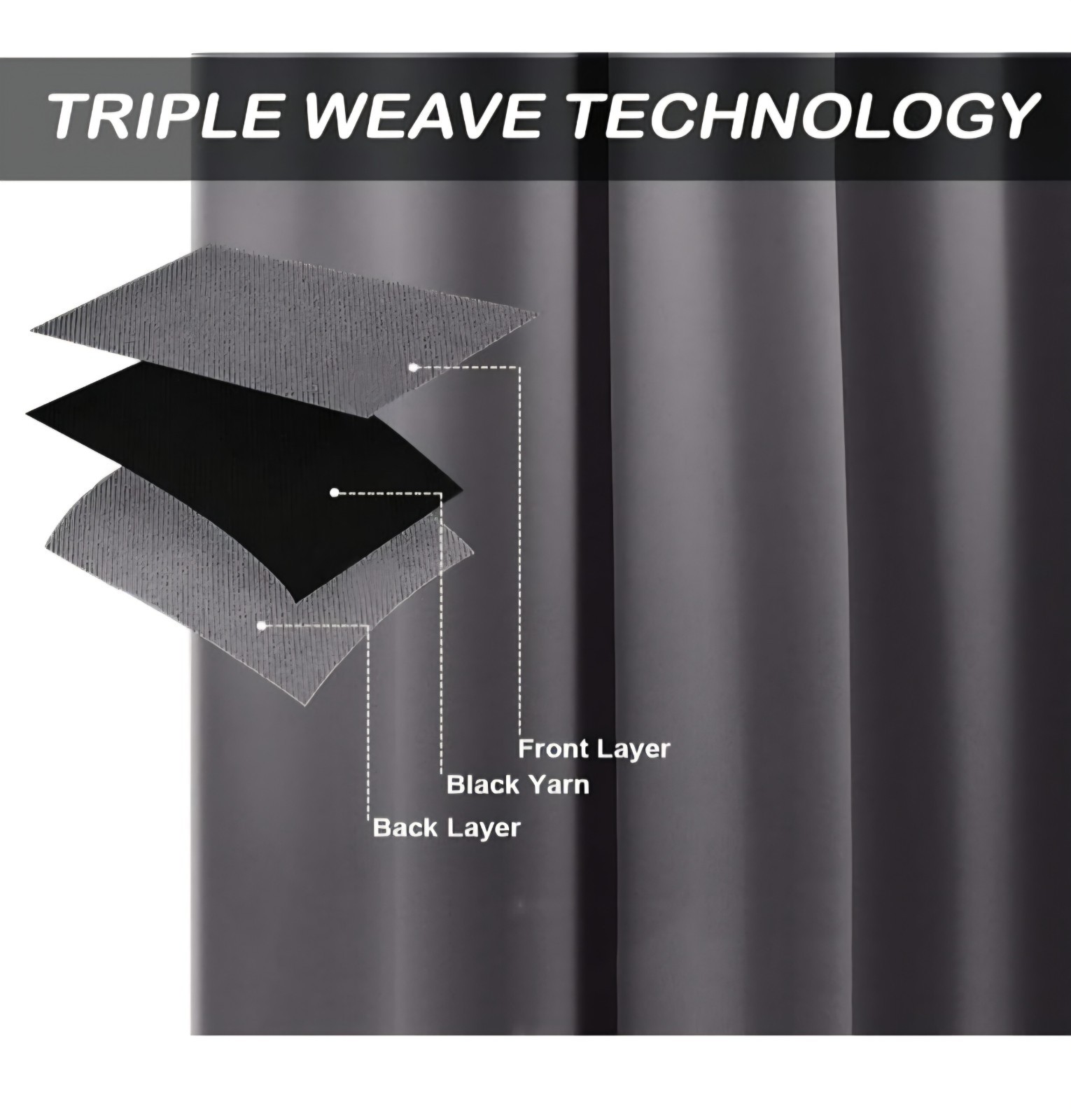 100% SOLID BLACKOUT CURTAIN 2 PIECE GROMMET FOAM LINED WINDOW CURTAIN