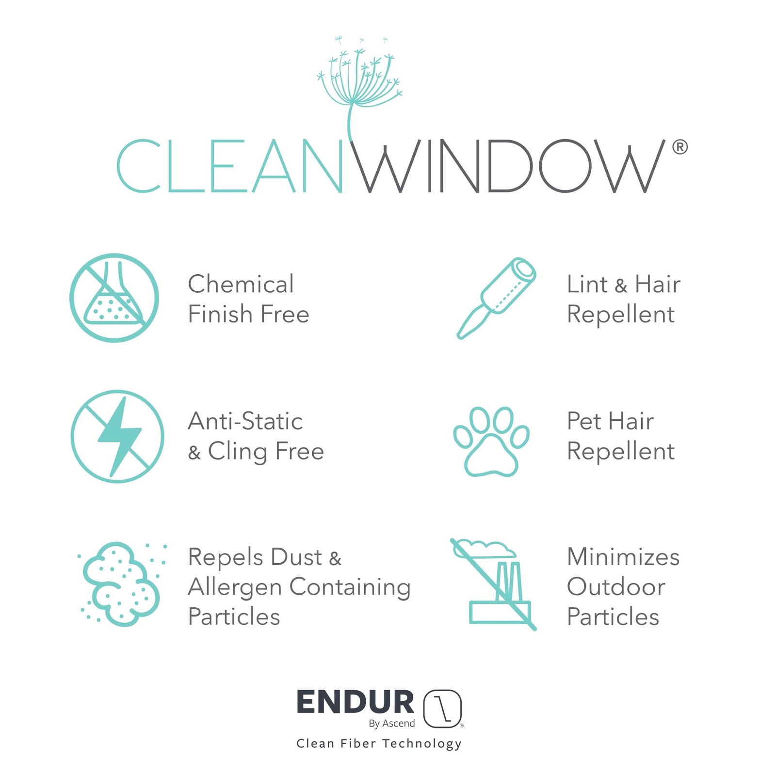 Clean Window Textured Slub Stripe 2-Pack Anti-Dust Allergy/Pet Friendly Sheer
