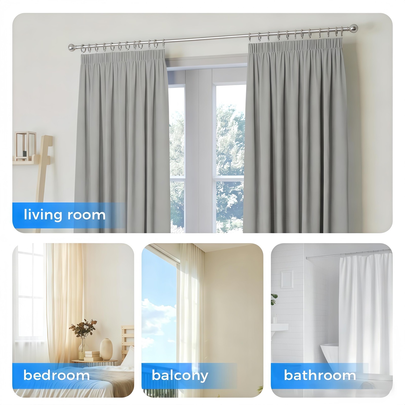 40 Pack 1.5 Inch Half-Round Satin Nickel Curtain Eyelets – Heavy Duty Iron, R…