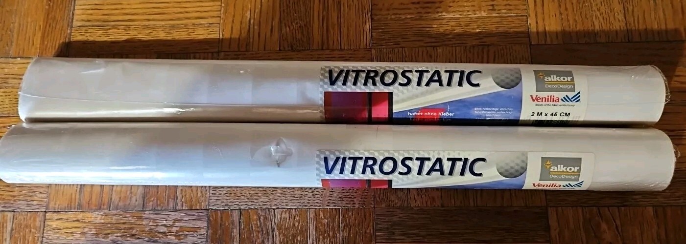 VITROSTATIC PRIVACY FILM ADHESIVE- 2 Entire Rolls, Each Is 2 Meters × 45 CM.