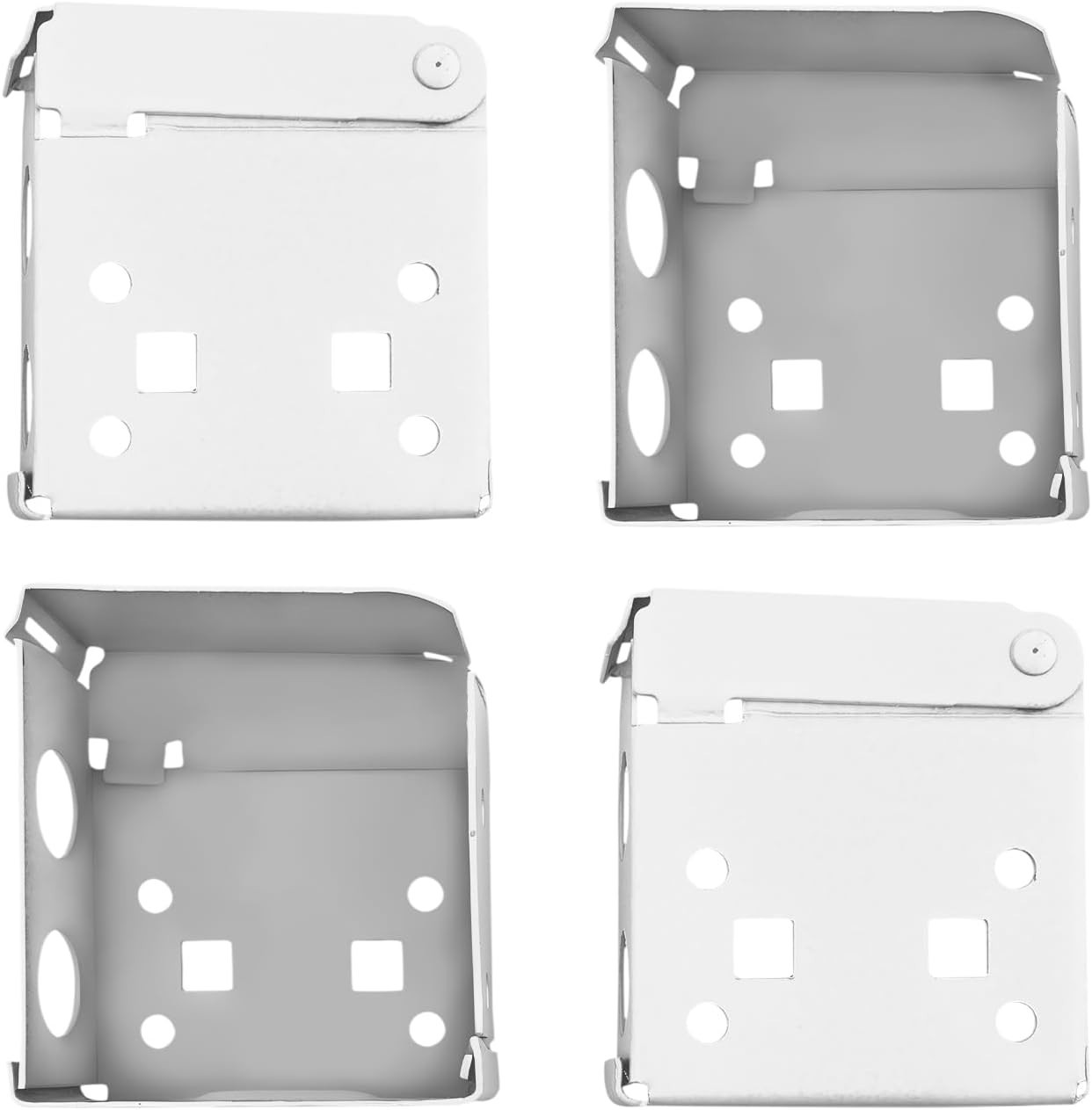 White Iron Mounting Brackets for Horizontal Blinds – 6 Count