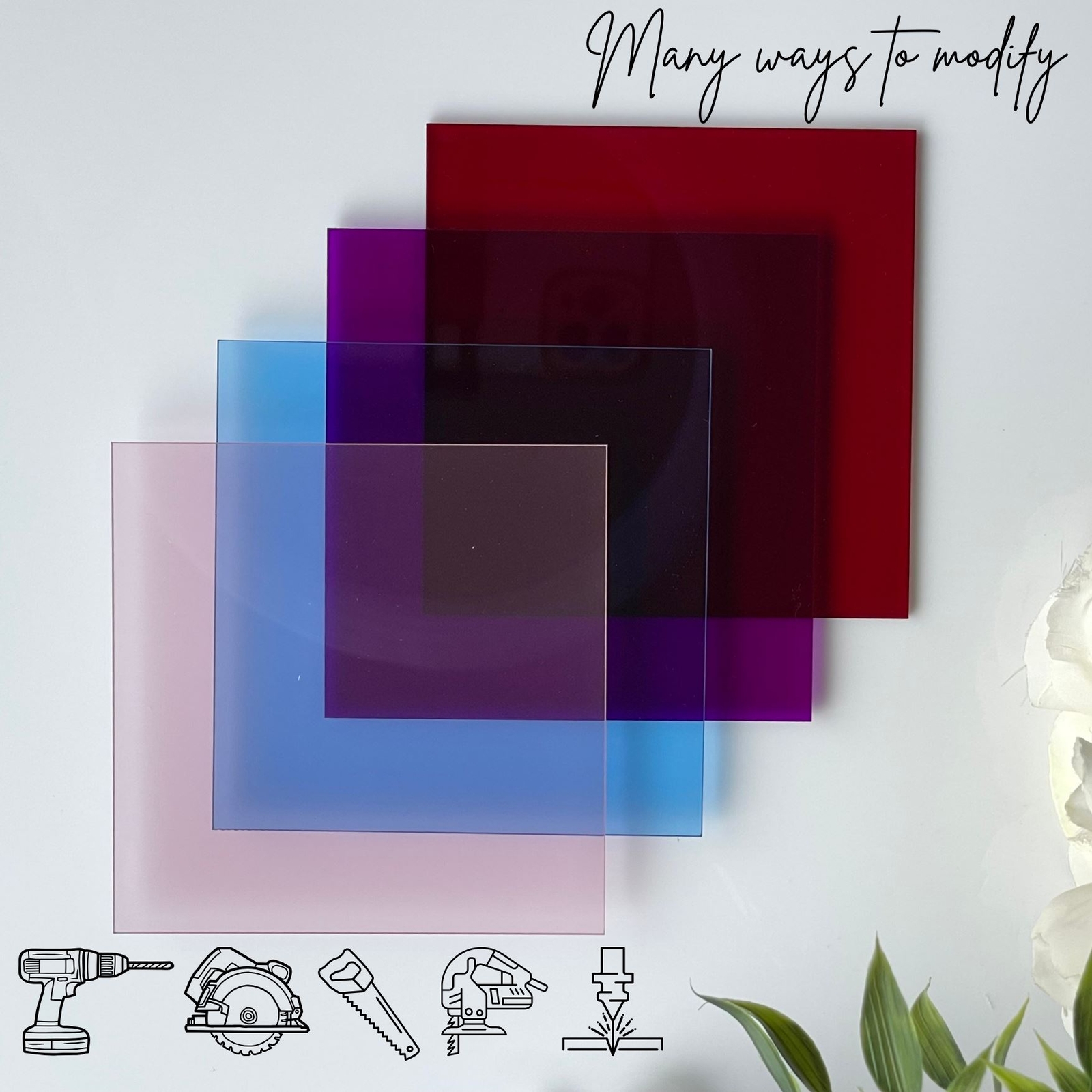 3 PACK Transparent Cast Acrylic Plexiglass Sheets 1/8” Thick (3mm) 15+ Sizes