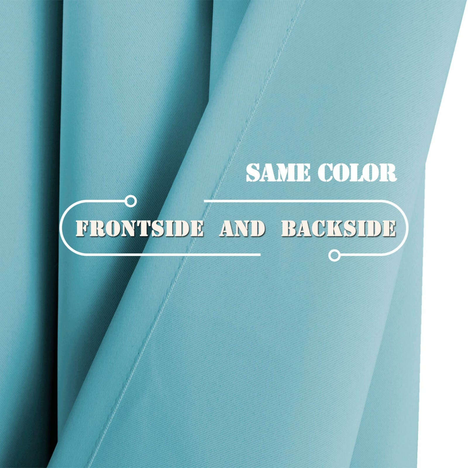 Flamingo P Blackout Window Curtain Drapes Thermal Insulated Aqua Blue Set of 2